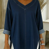 JESSICA | Lässiges V-Ausschnitt T-Shirt