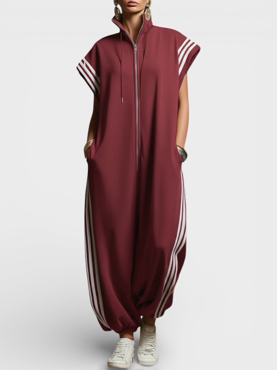 Valentina | Jumpsuit mit Reißverschluss am Hals