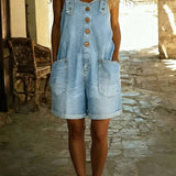 Entspanntes Shorts-Jumpsuit mit verstellbaren Trägern