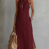 Jimena - Midi-Kleid mit stylischem Mao-Kragen