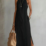 Jimena - Midi-Kleid mit stylischem Mao-Kragen