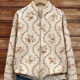 Persephone | Damen Strickjacke mit Blumenmuster
