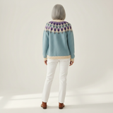 Rosemarie | Vest met bloemenpatroon aan de pas
