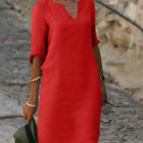 Josette™ - Elegantes Kleid mit V-Ausschnitt