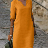 Lola - Lässiges V-Ausschnitt-Kleid