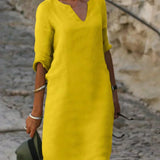Lola - Lässiges V-Ausschnitt-Kleid