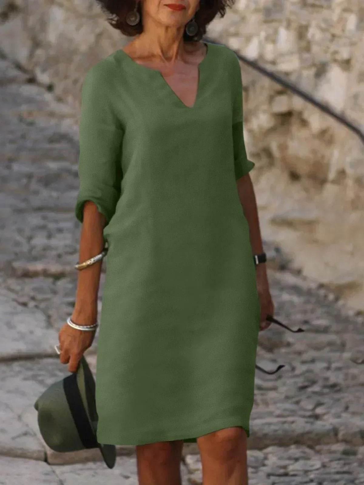 Josette™ - Elegantes Kleid mit V-Ausschnitt