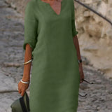 Lola - Lässiges V-Ausschnitt-Kleid