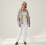 Silke | Vest met kleurrijk bloemenpatroon