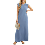 Maliya - Ärmelloses lässiges Maxikleid