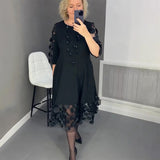 Demi | Ausgestelltes Midikleid mit Punktedekor