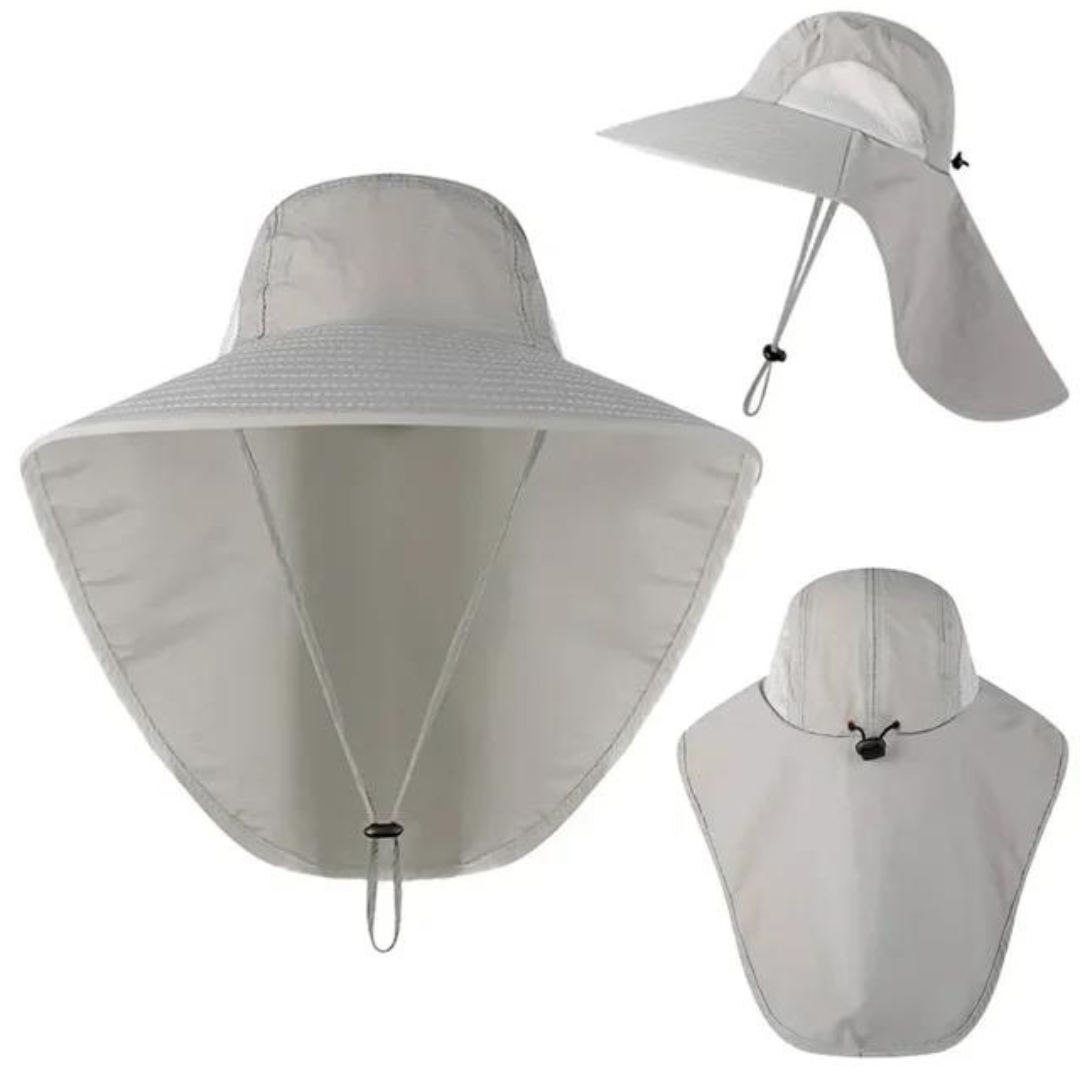 Damen UV-Schutz Sonnenhut mit Netz und Kordelzug – Freja