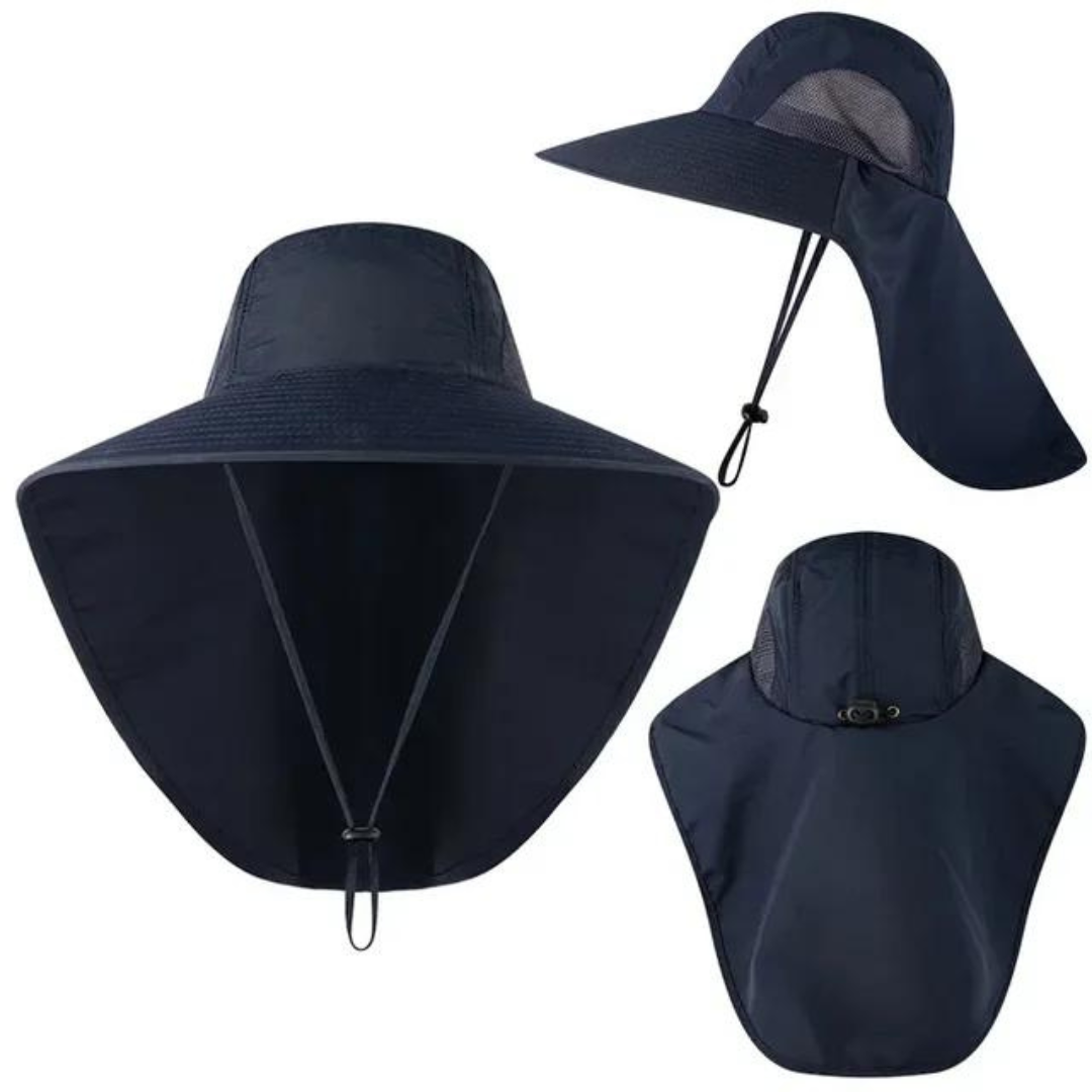 Damen UV-Schutz Sonnenhut mit Netz und Kordelzug – Freja