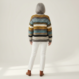 Ulrike | Vest met Strepen in Blauw & Mosterdgeel