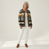 Ulrike | Vest met Strepen in Blauw & Mosterdgeel