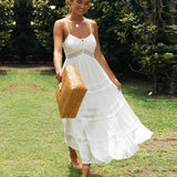 Sophie™ - Weiße Maxi Strandkleid