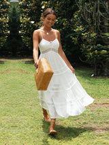 Sophie™ - Weiße Maxi Strandkleid