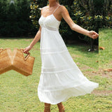 Sophie™ - Weiße Maxi Strandkleid