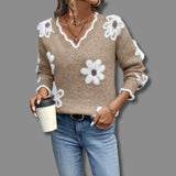 Camila | Damen V-Ausschnitt Langarmpullover