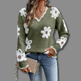 Camila | Damen V-Ausschnitt Langarmpullover