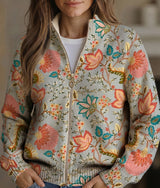 Xanthe | Damen Strickjacke mit Blumenmuster