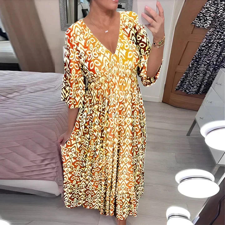 Frieda | Luftiges Sommerkleid mit V-Ausschnitt