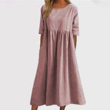 Maikee™ - kleid mit Rundhalsausschnitt und Taschen