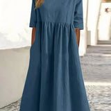 Maikee™ - kleid mit Rundhalsausschnitt und Taschen