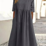 Maikee™ - kleid mit Rundhalsausschnitt und Taschen