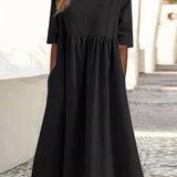 Maikee™ - kleid mit Rundhalsausschnitt und Taschen