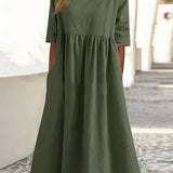 Maikee™ - kleid mit Rundhalsausschnitt und Taschen
