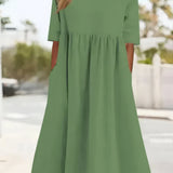 Maikee™ - kleid mit Rundhalsausschnitt und Taschen