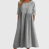 Maikee™ - kleid mit Rundhalsausschnitt und Taschen