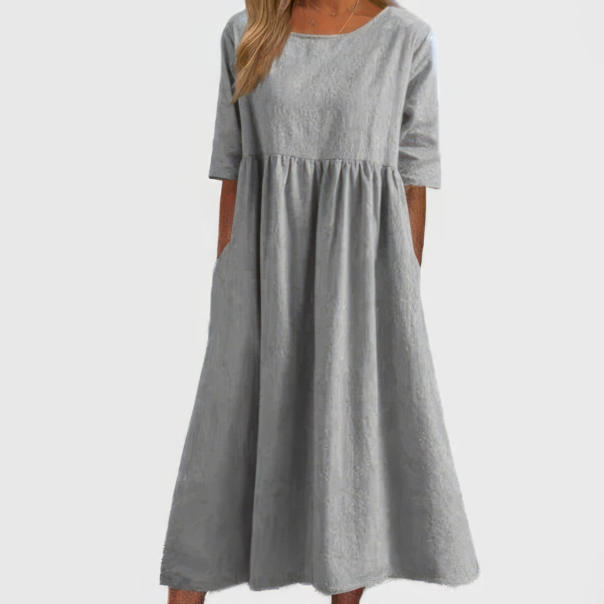 Maikee™ - kleid mit Rundhalsausschnitt und Taschen