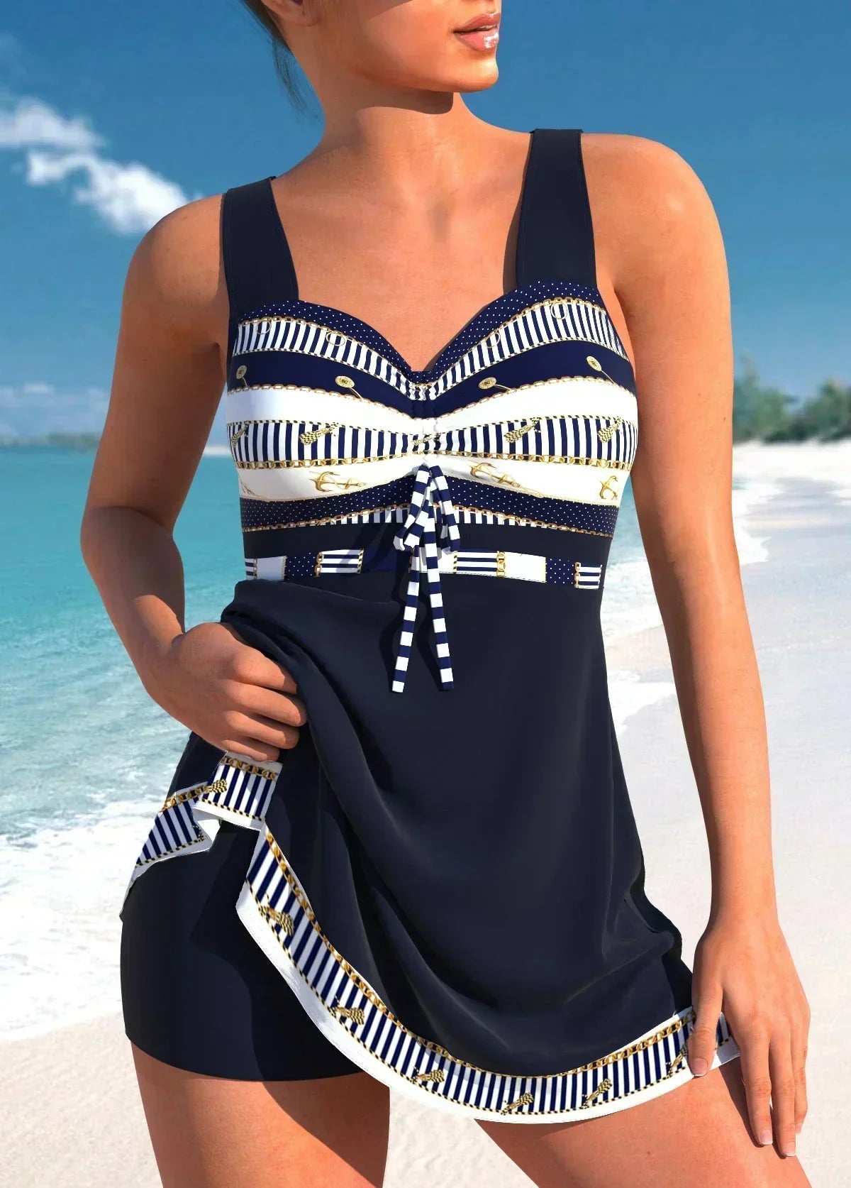 Veronica | Damen Badekleid mit Kordelzug
